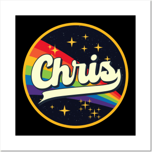 Chris // Rainbow In Space Vintage Style Posters and Art